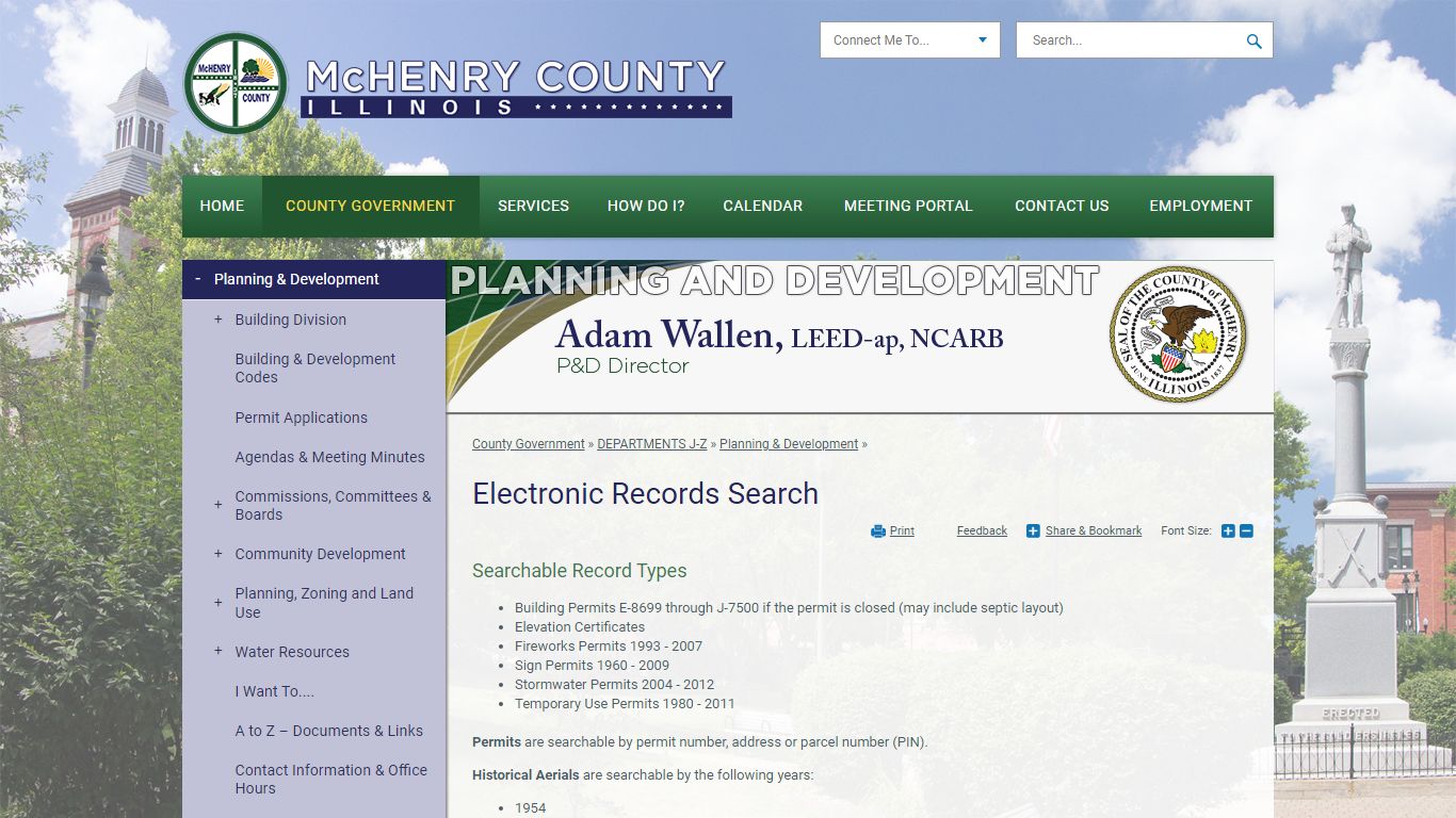 Electronic Records Search | McHenry County, IL